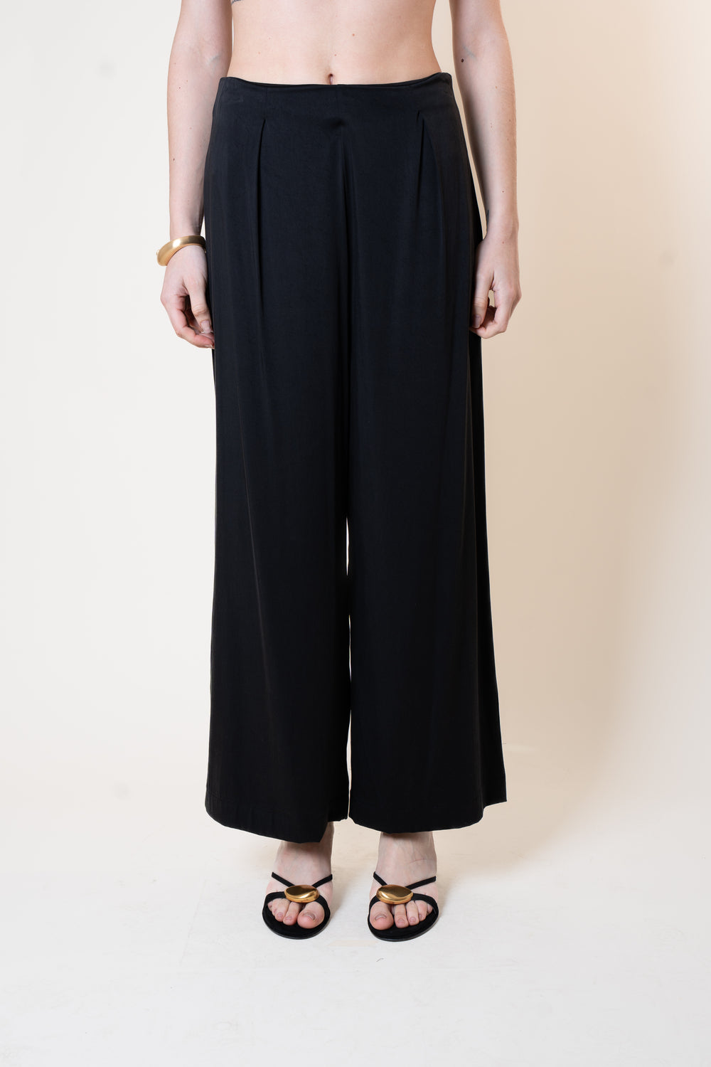 Pantaloni in tencel wide leg fit
