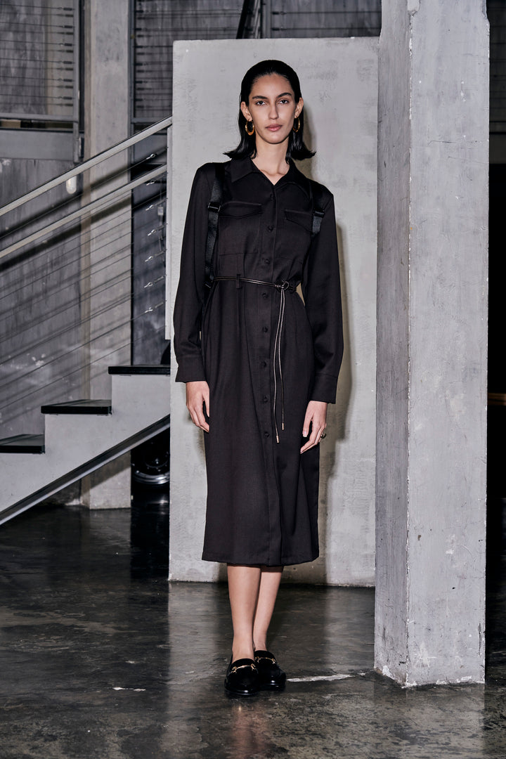 Abito chemisier con cintura