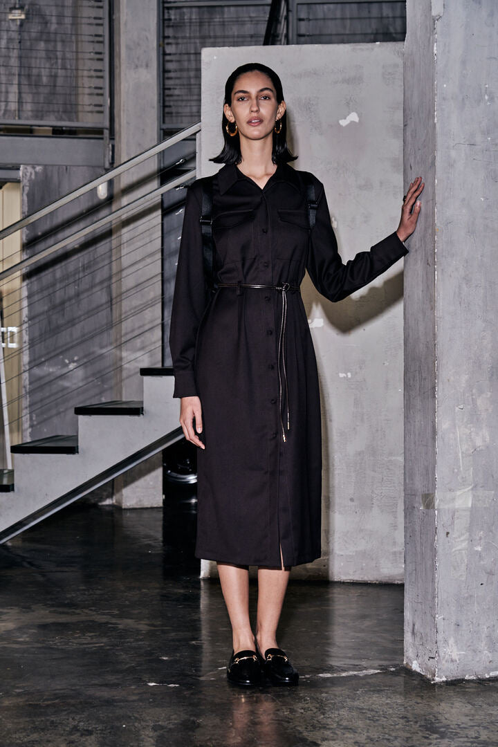 Abito chemisier con cintura