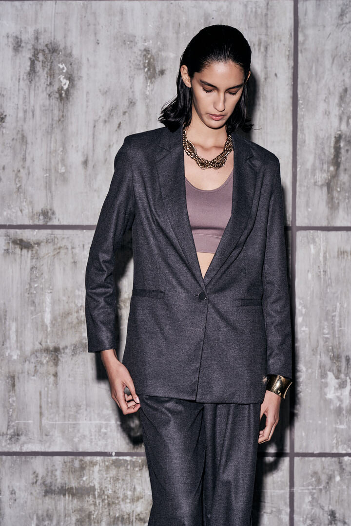 Giacca monopetto dal taglio dritto