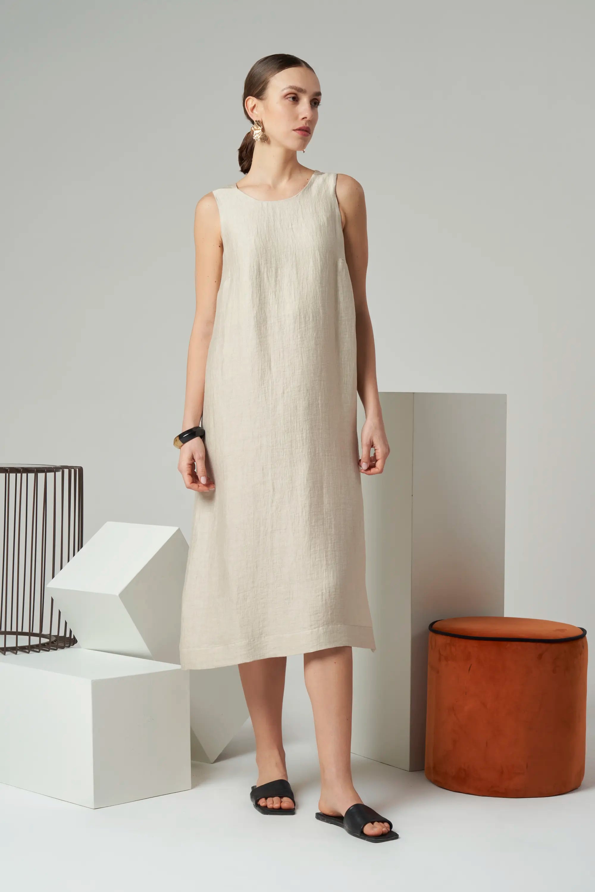 Linen Sleeveless Dress