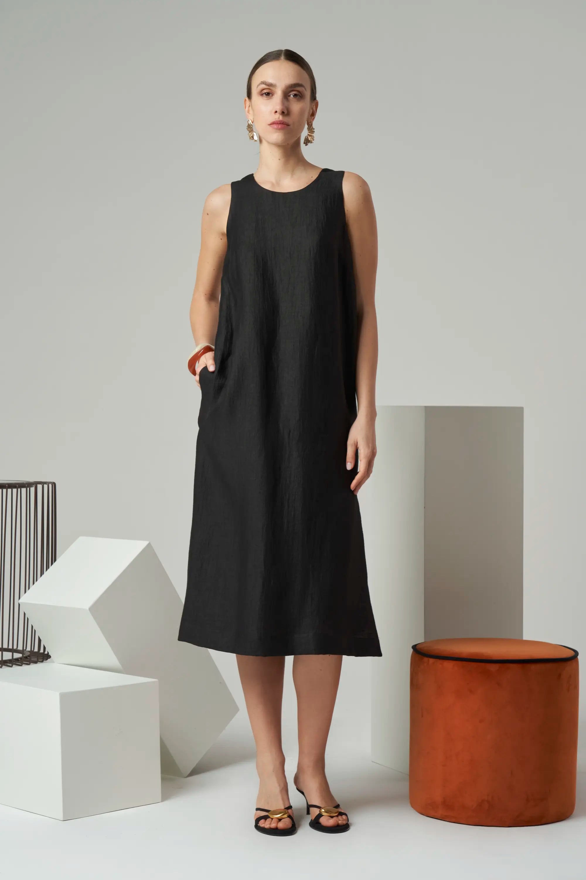 Linen Sleeveless Dress