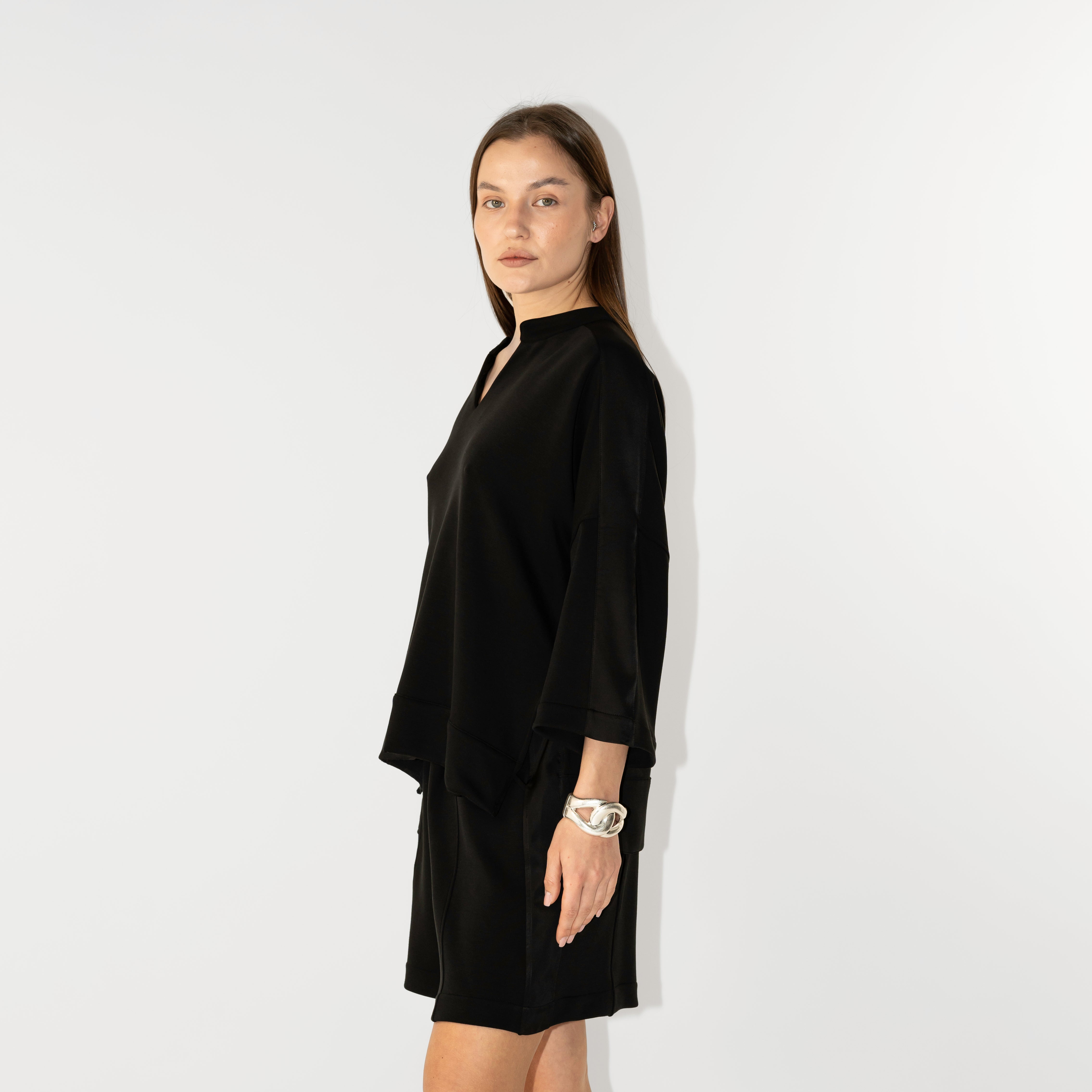 Blusa colletto coreano in modal light