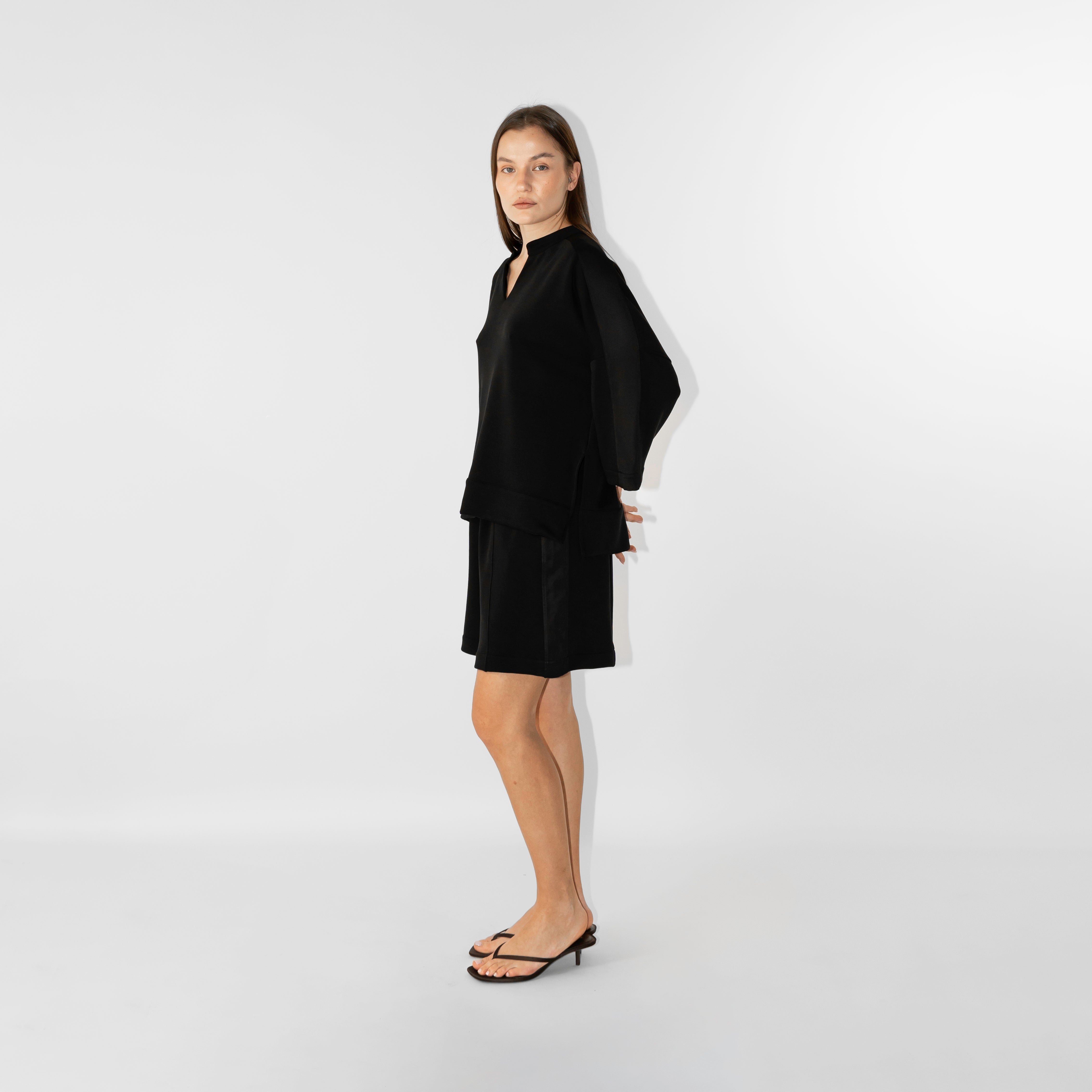 Blusa colletto coreano in modal light