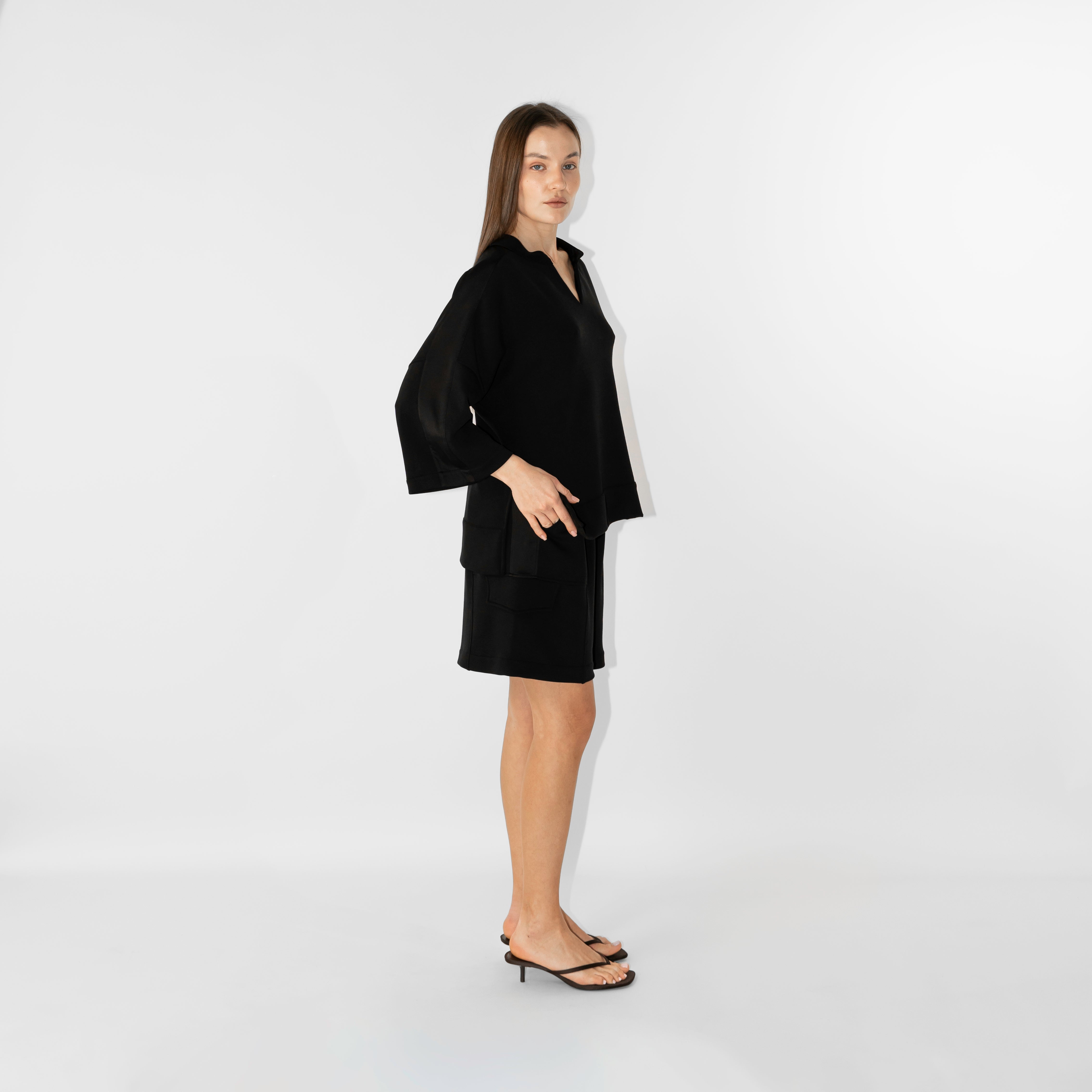 Blusa colletto coreano in modal light