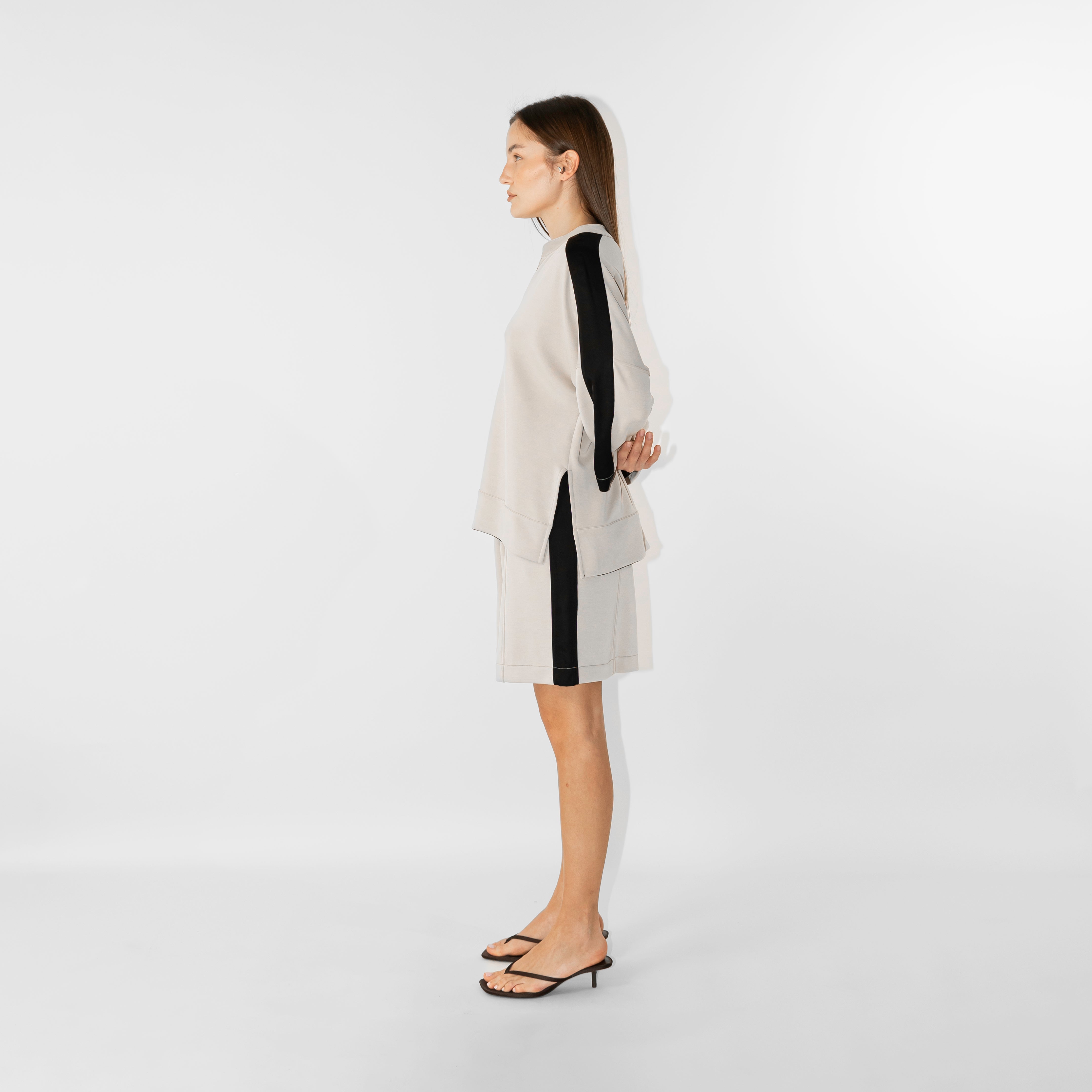 Blusa colletto coreano in modal light