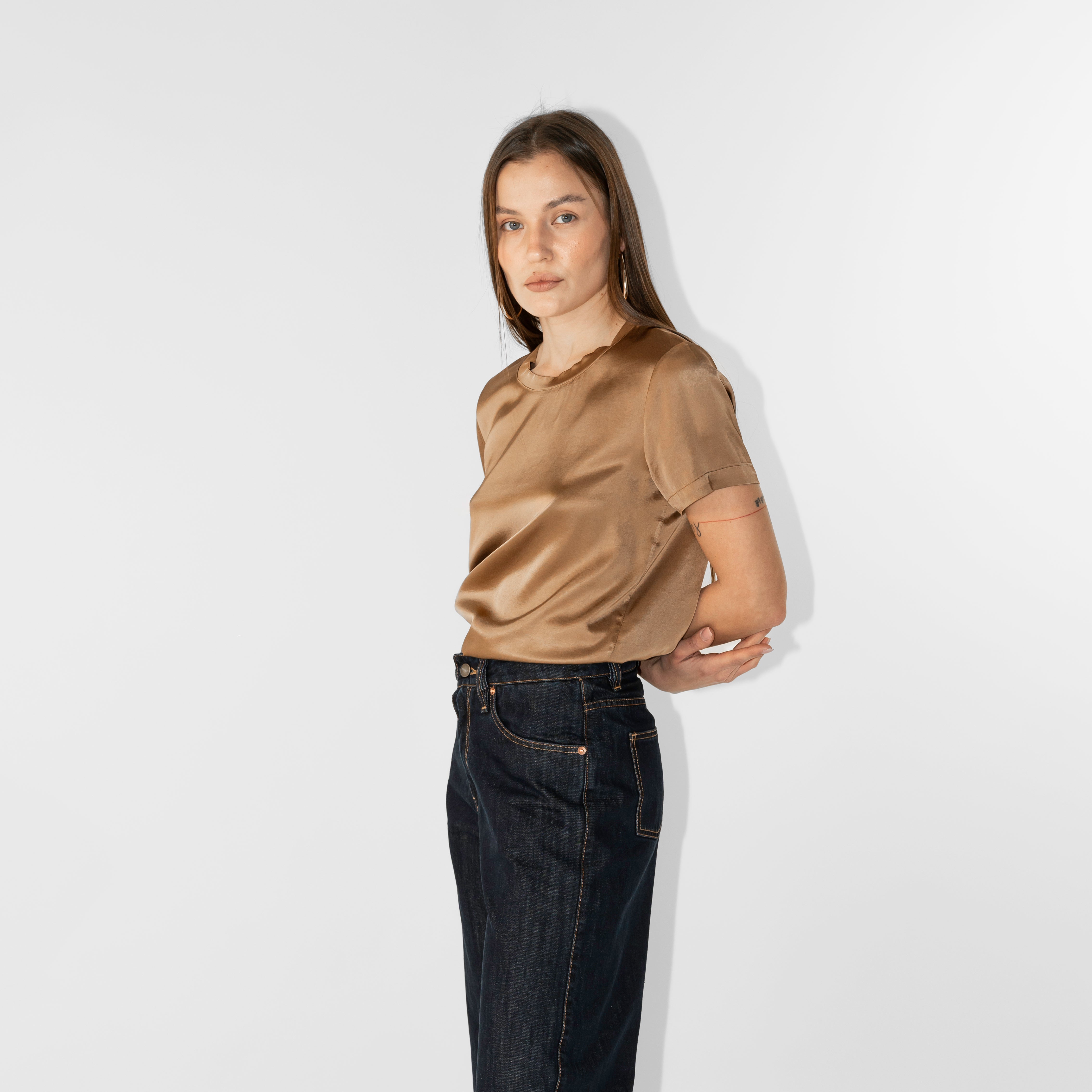 T-shirt in raso viscosa