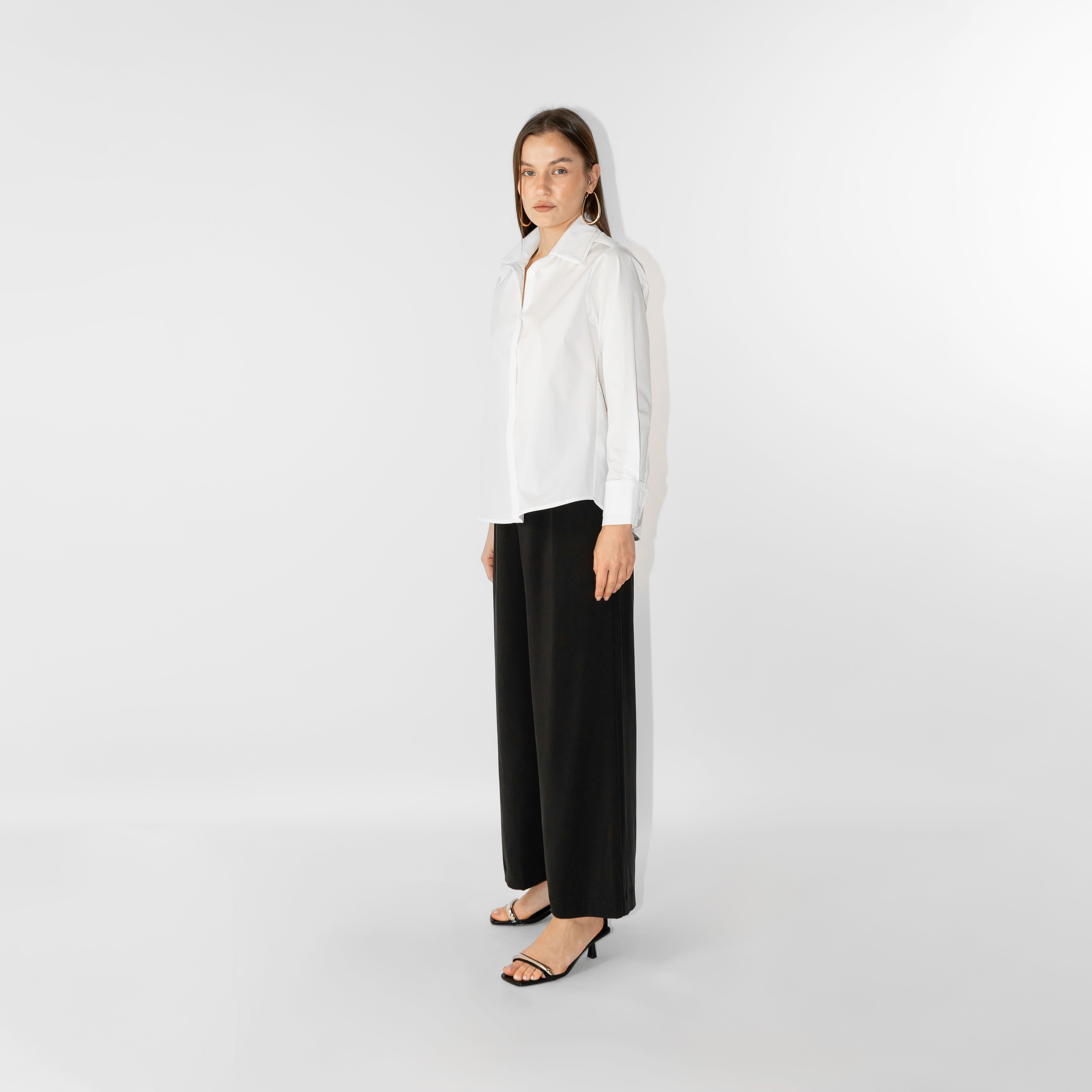 Camicia in popeline doppio colletto