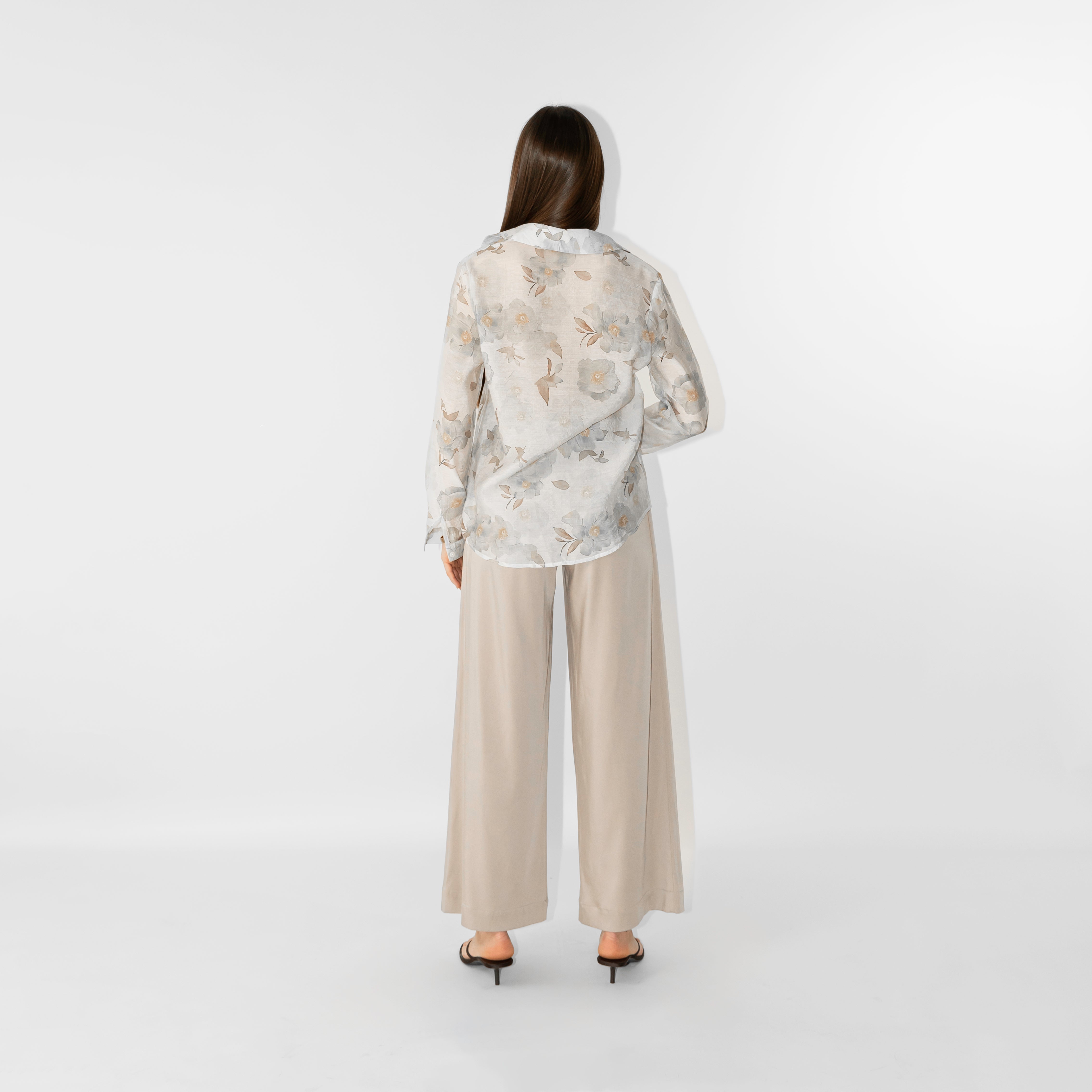 Camicia in rayon stampa floreale