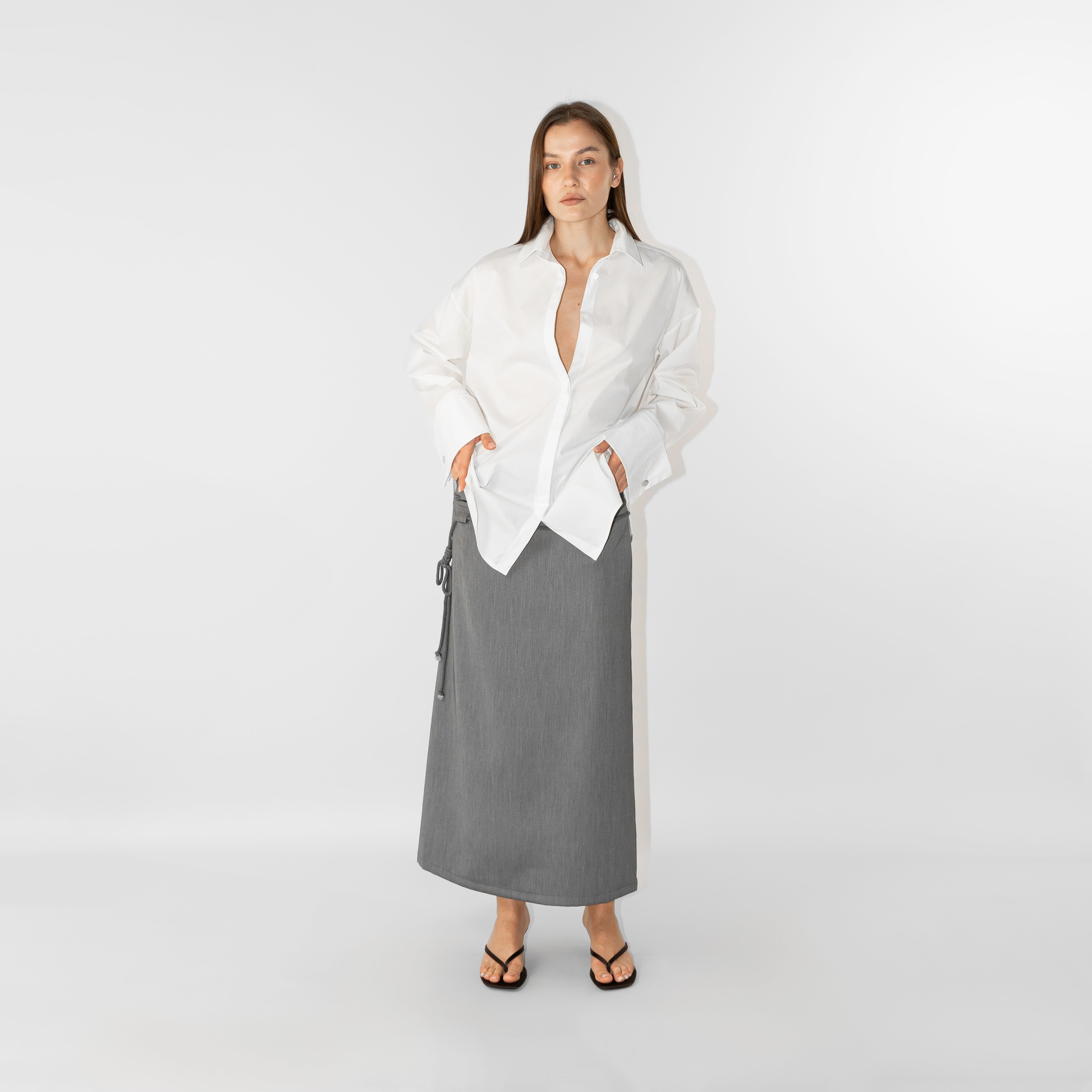 Camicia over con polsi ampi