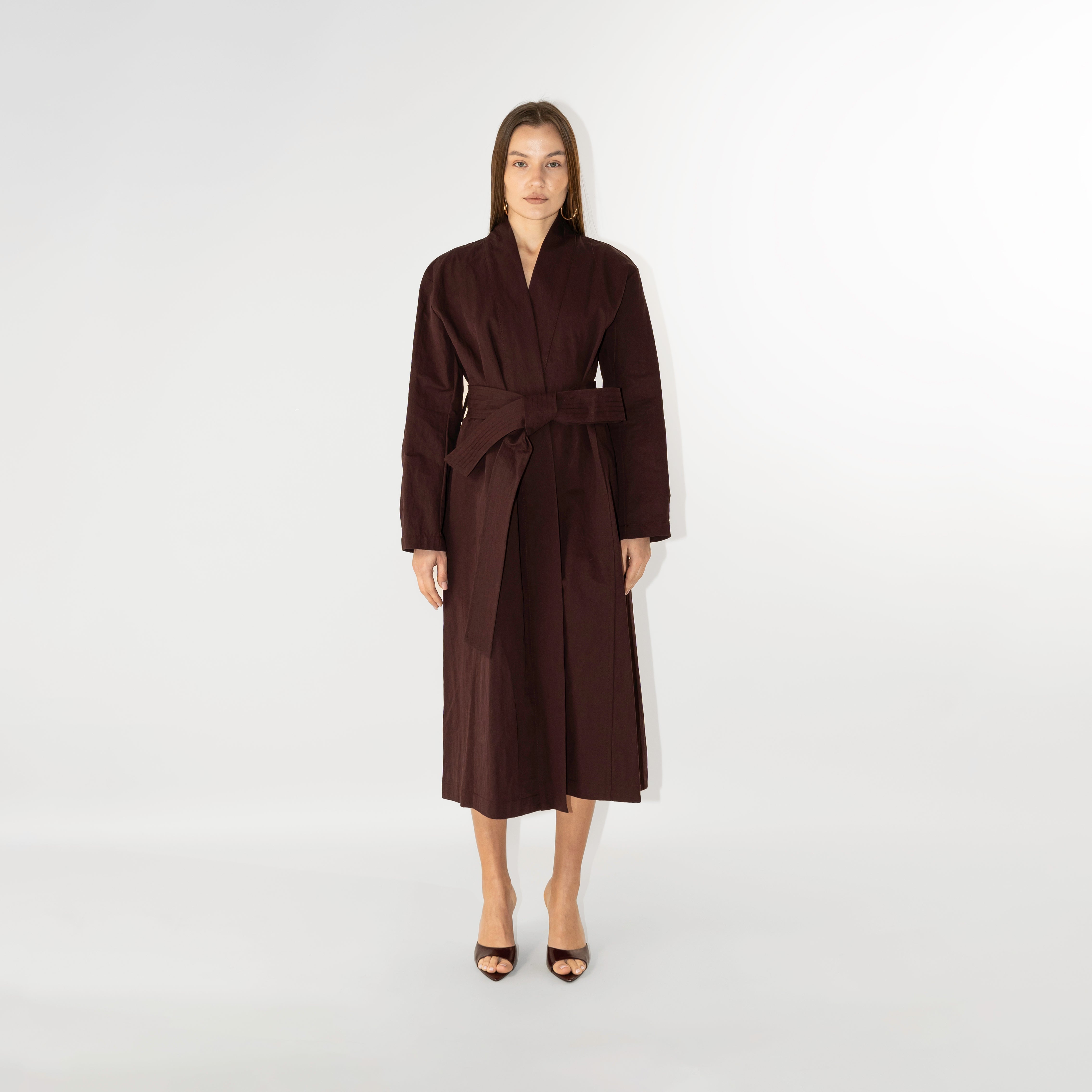 Trench Kimono con cintura