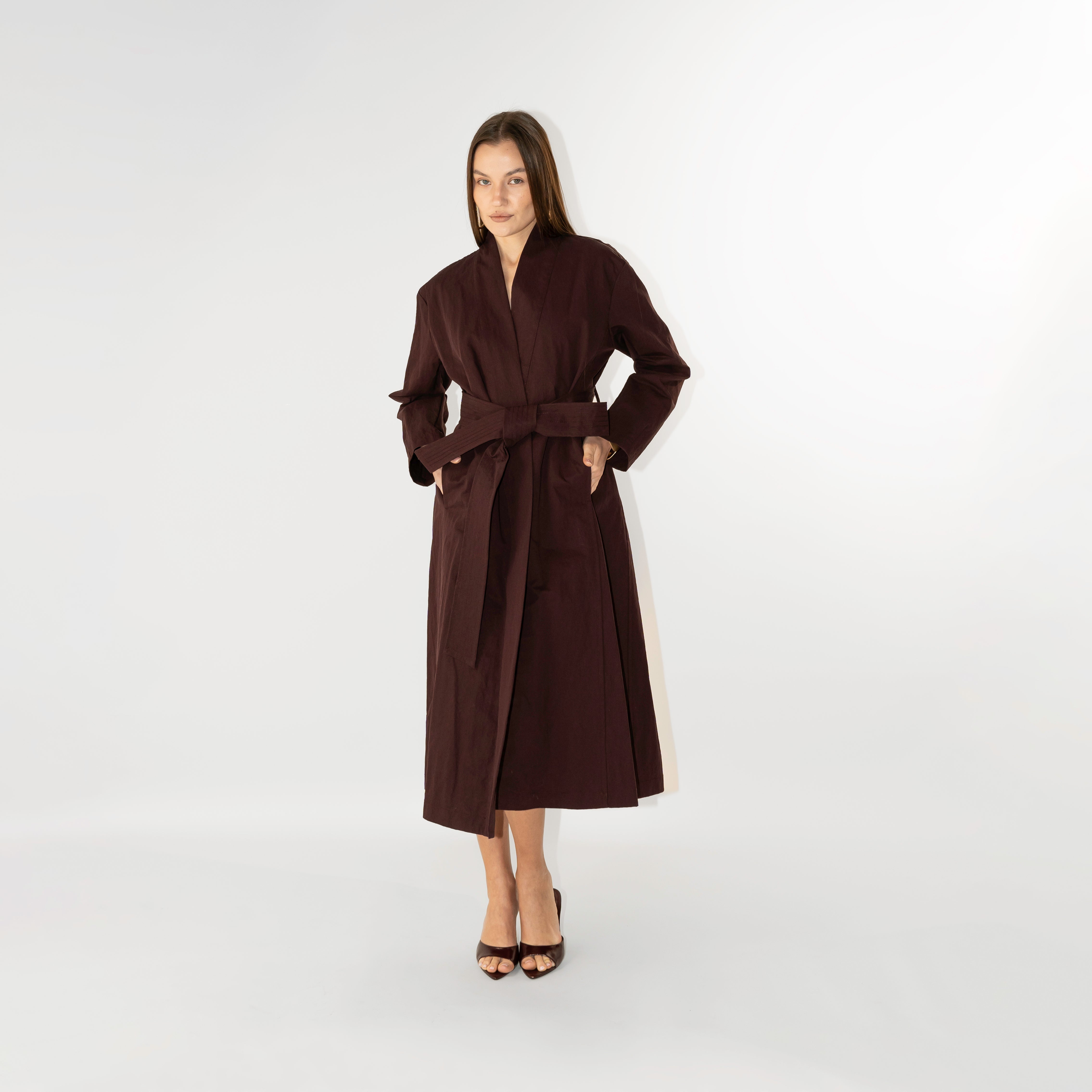 Trench Kimono con cintura