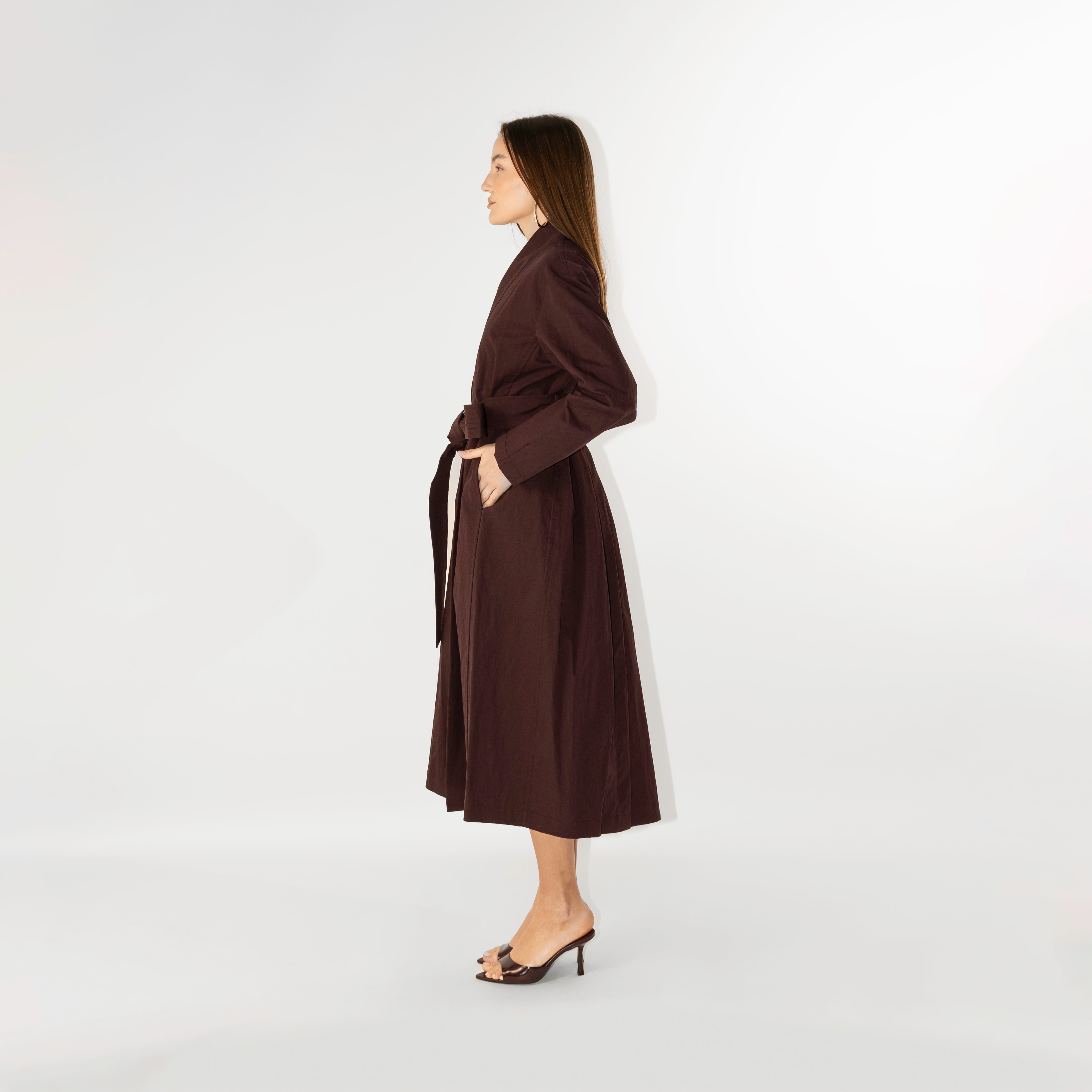 Trench Kimono con cintura