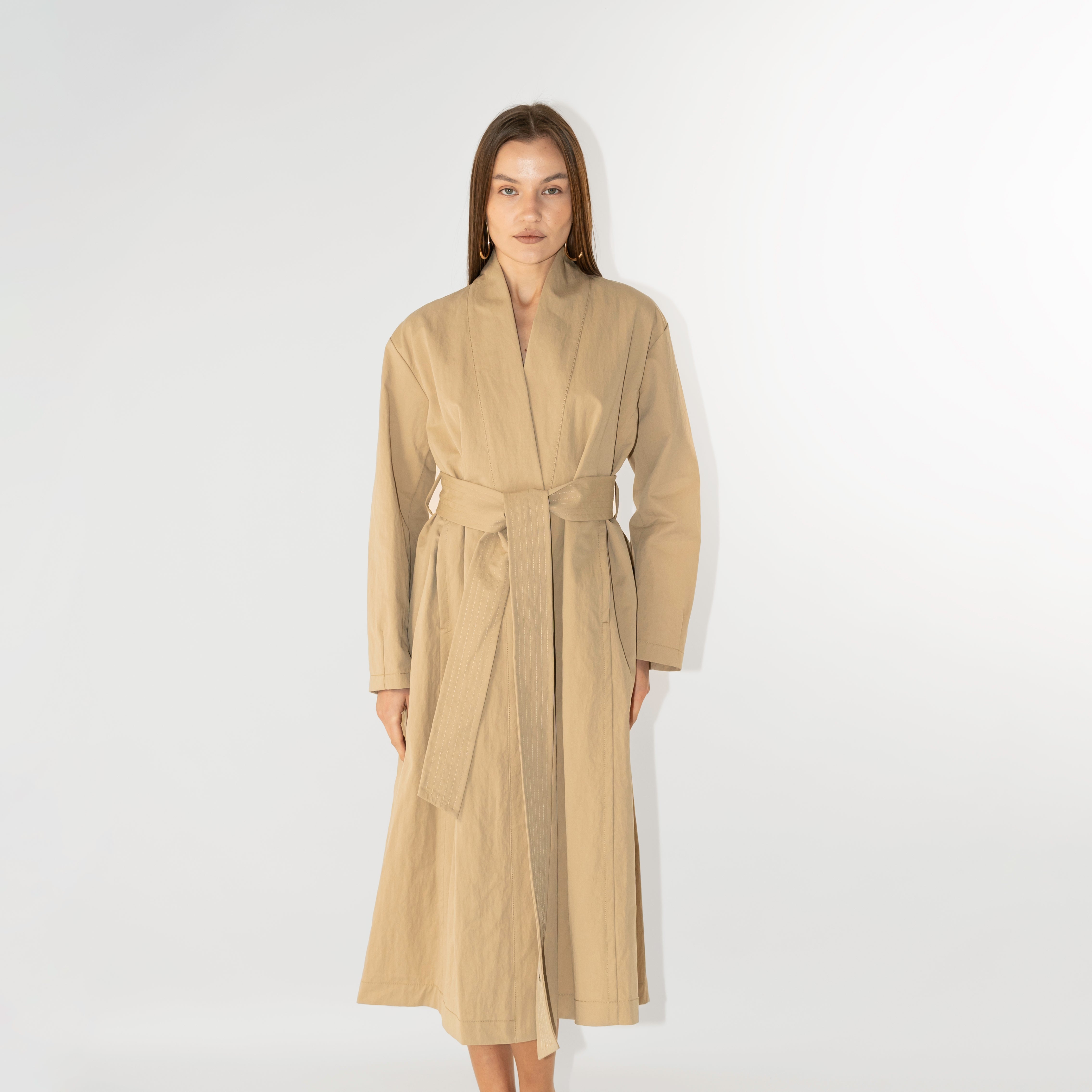 Trench Kimono con cintura