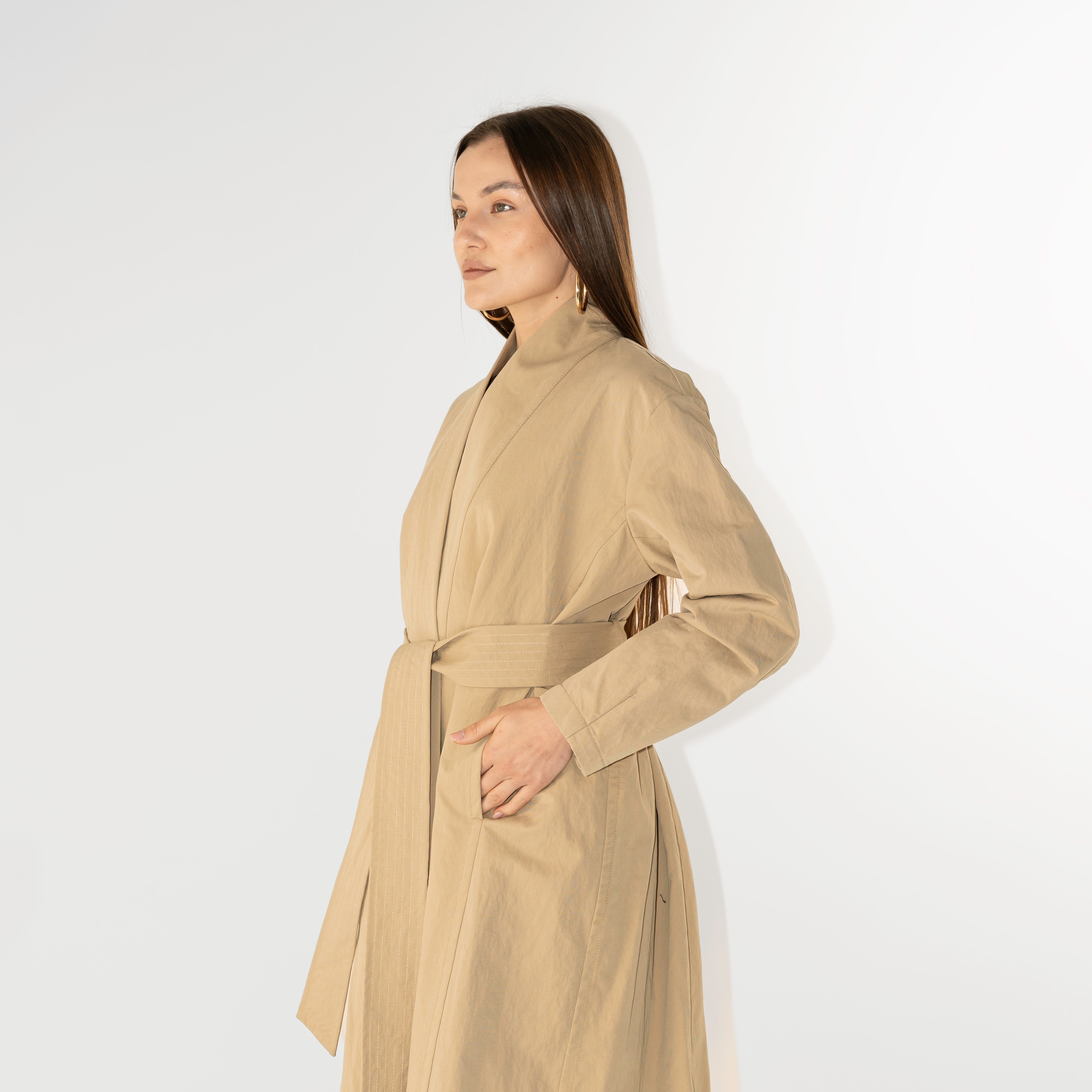Trench Kimono con cintura