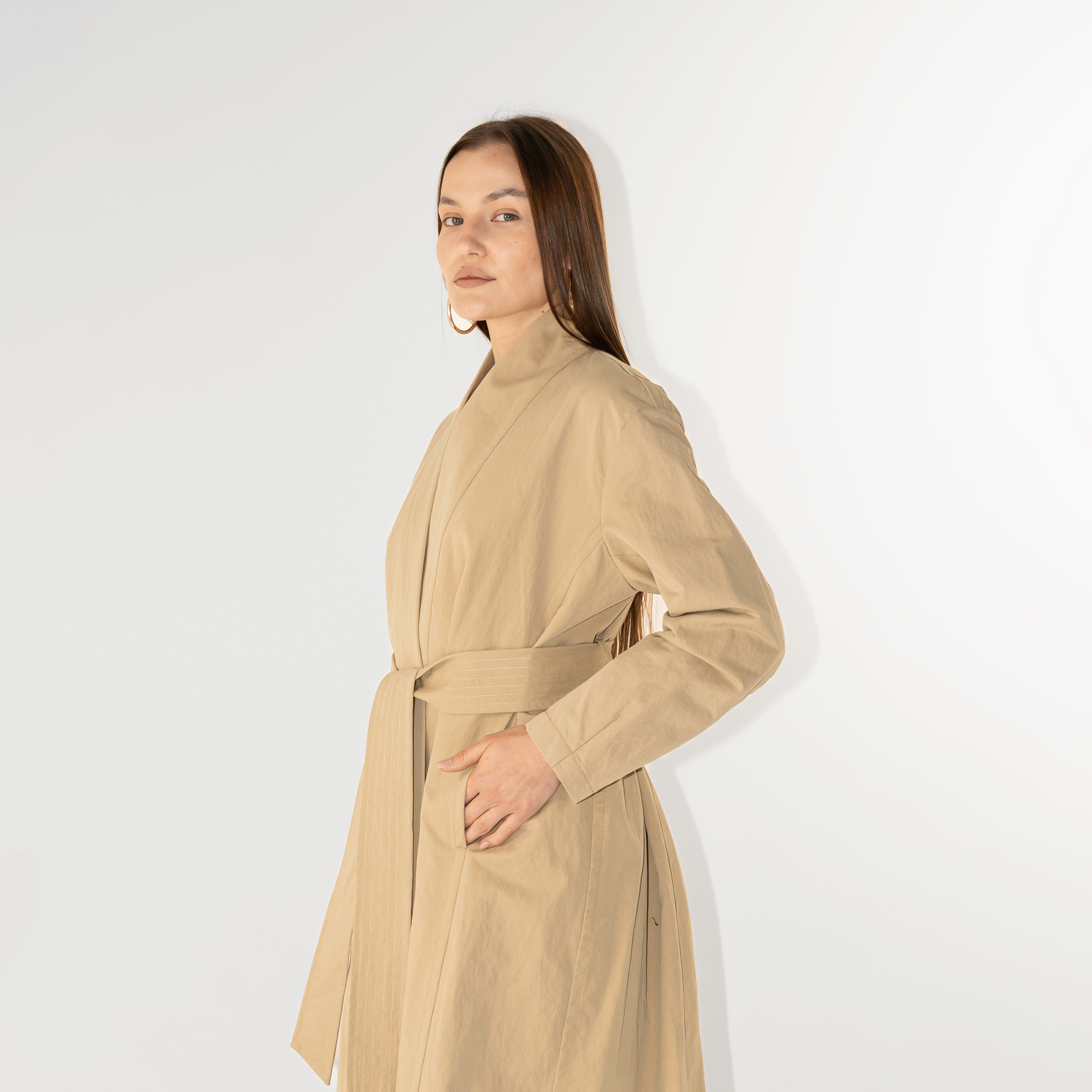 Trench Kimono con cintura