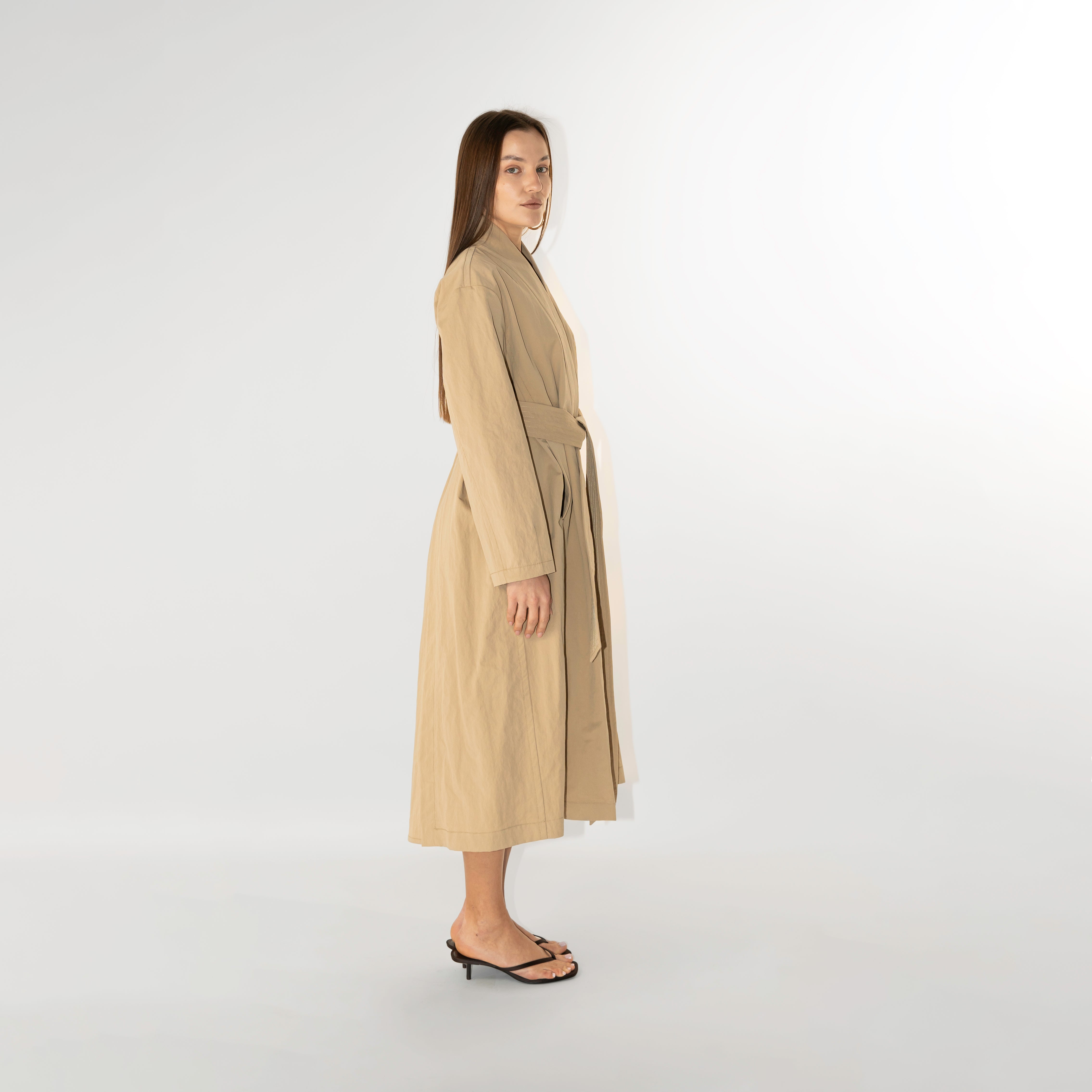 Trench Kimono con cintura