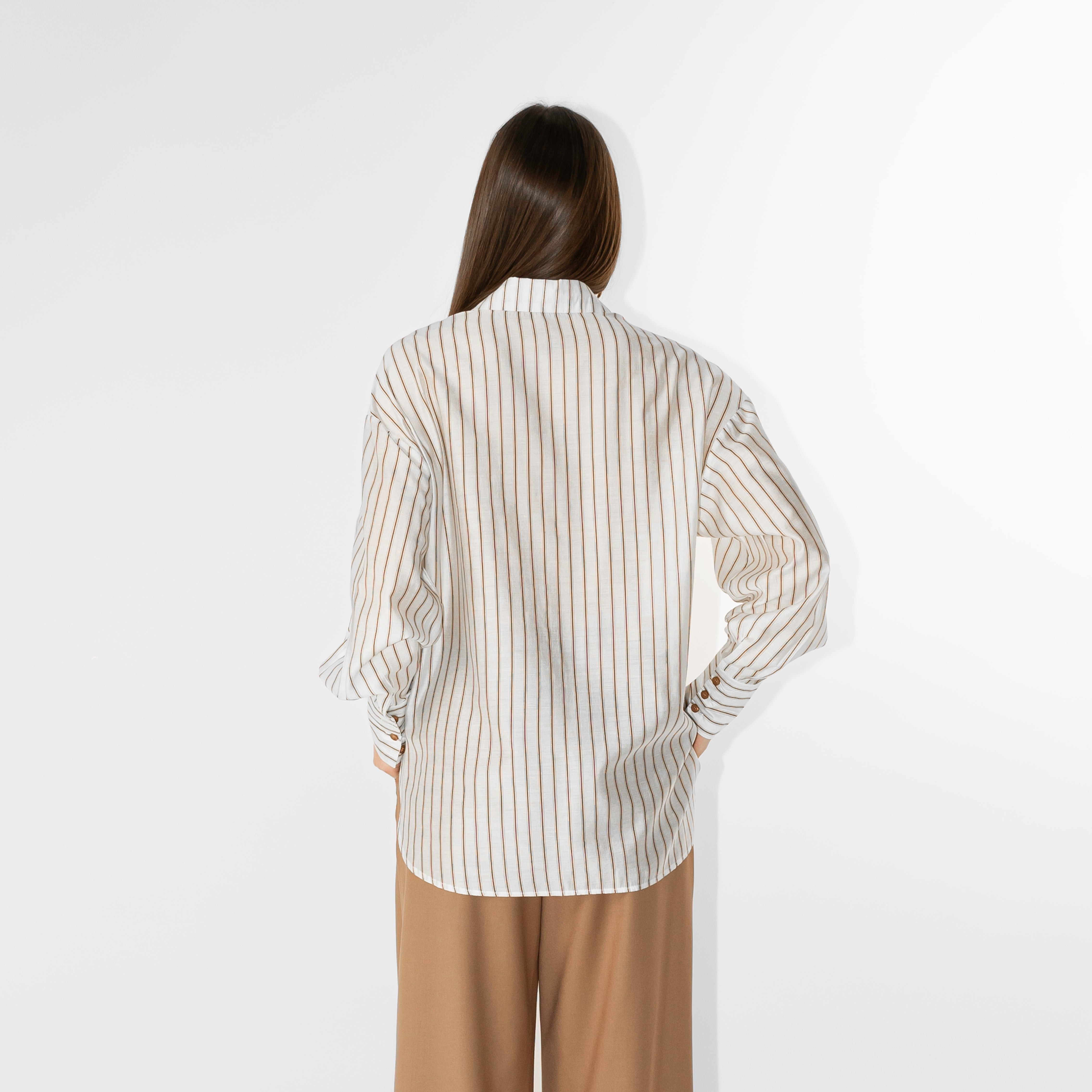 Camicia popelin a righe