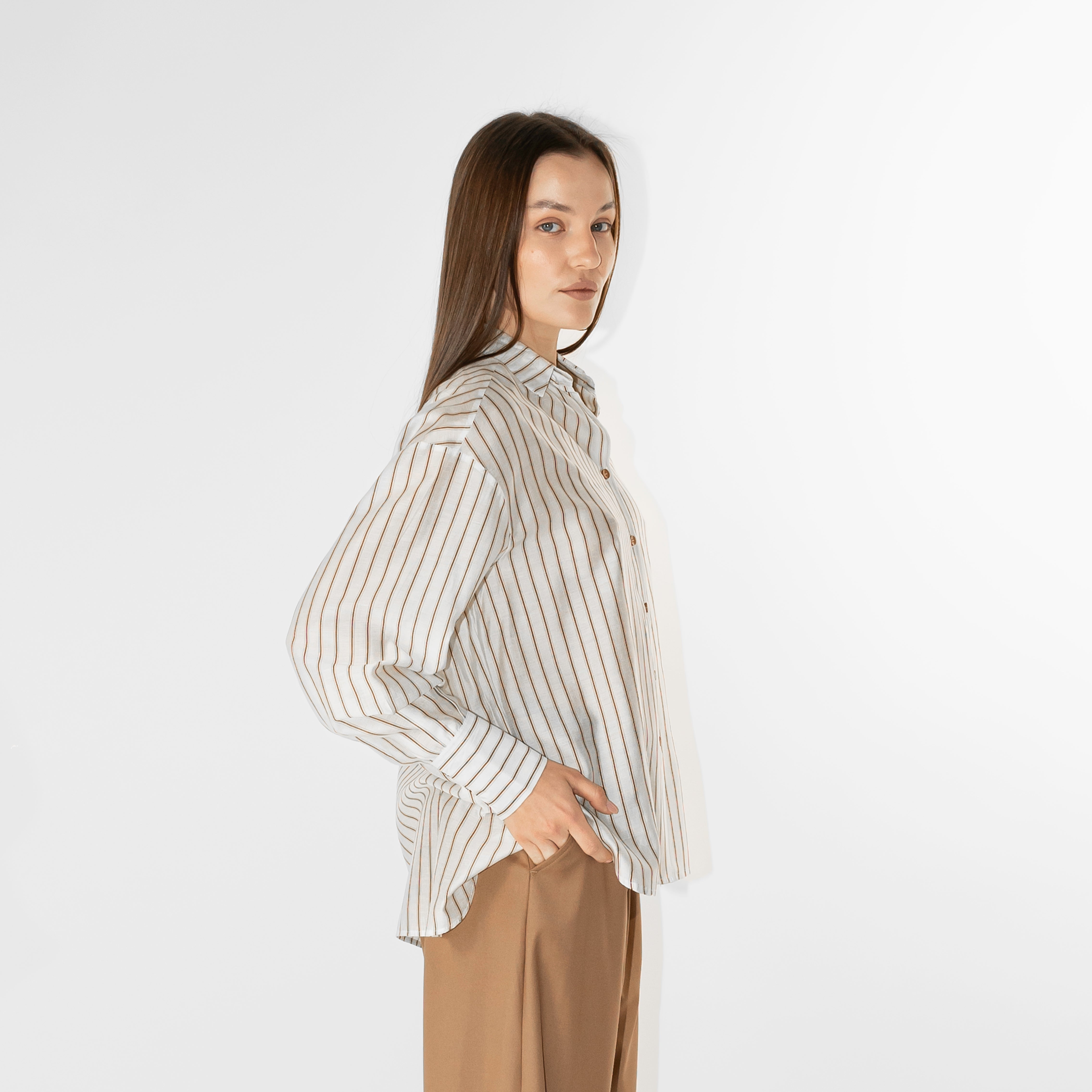 Camicia popelin a righe