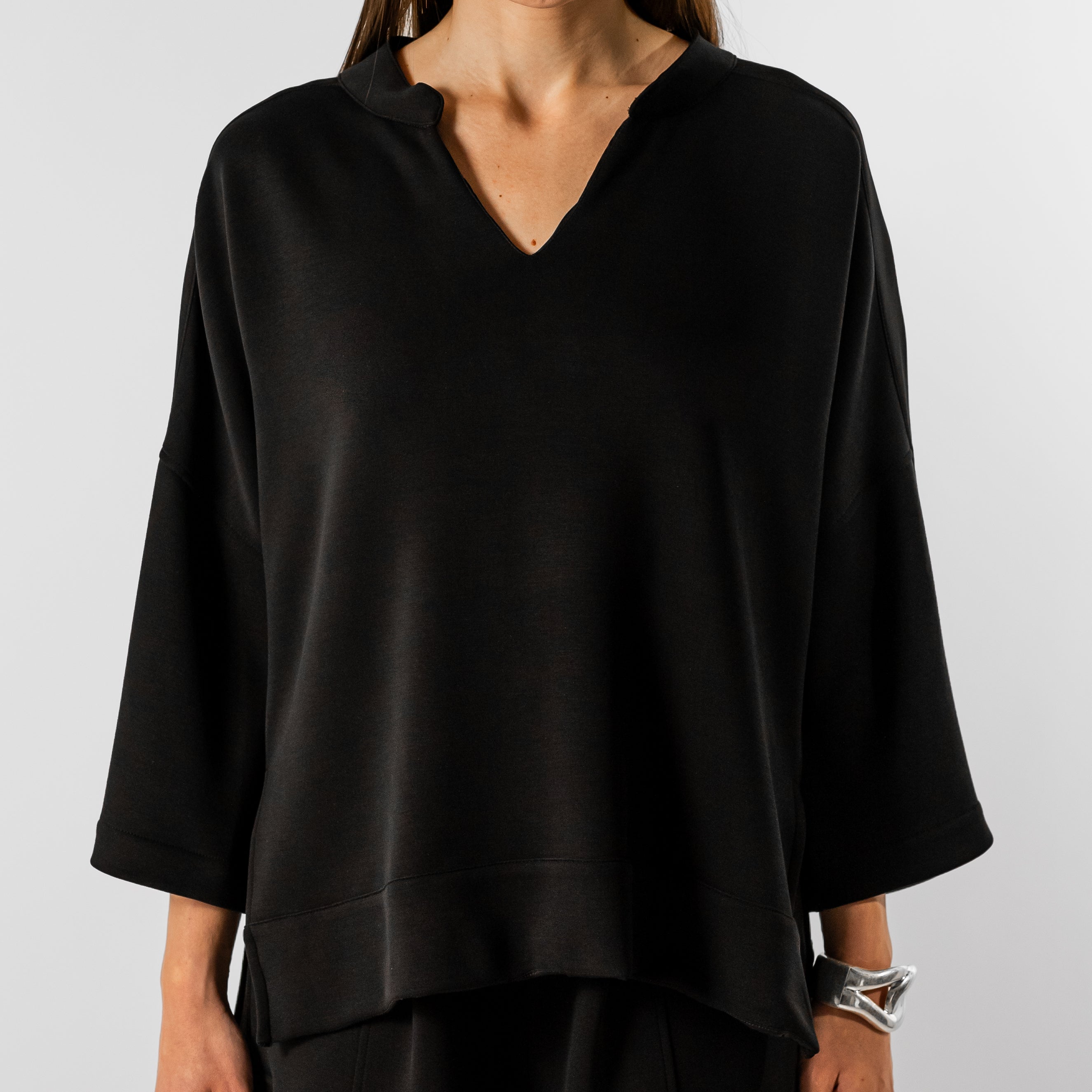 Blusa colletto coreano in modal light