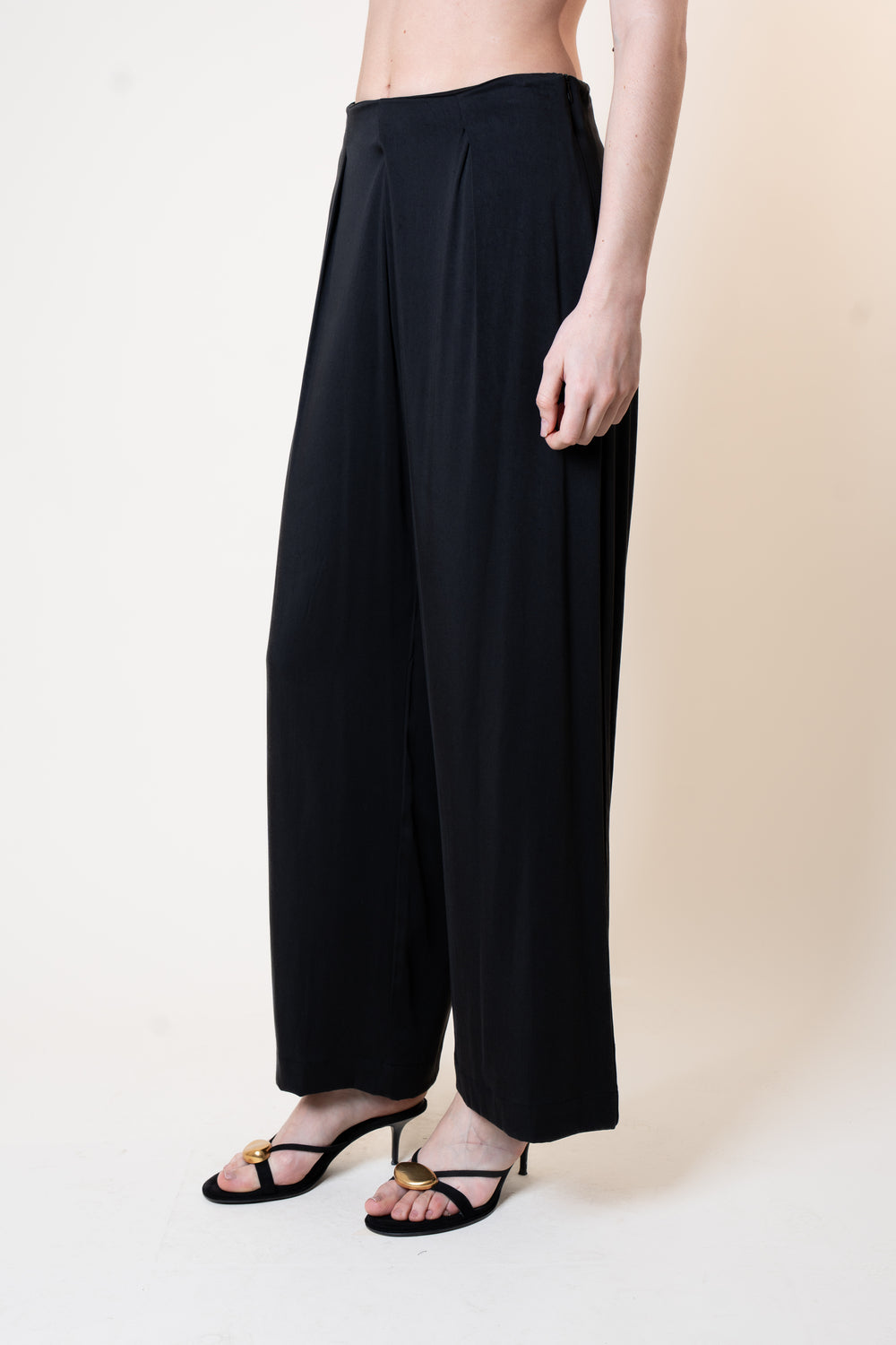 Pantaloni in tencel wide leg fit