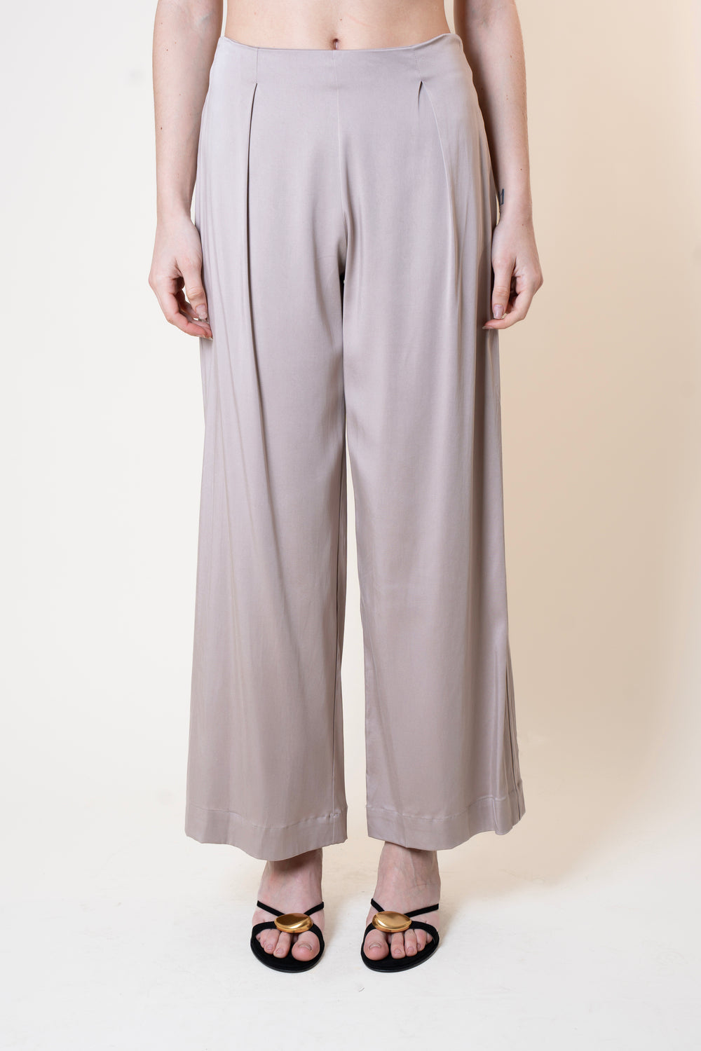 Pantaloni in tencel wide leg fit