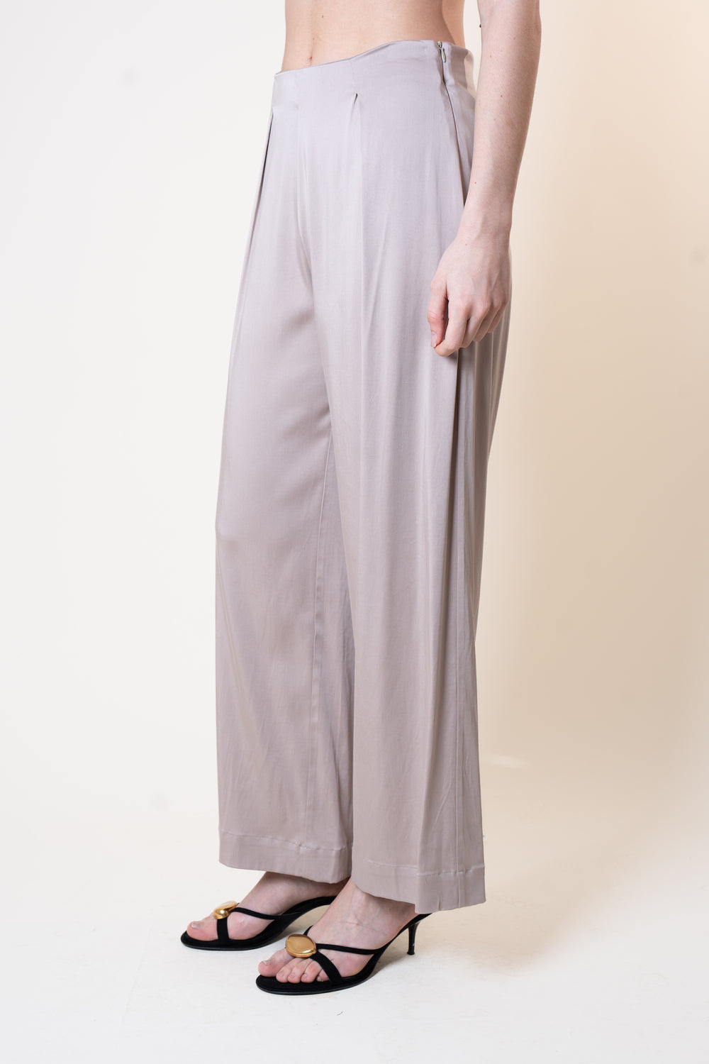 Pantaloni in tencel wide leg fit