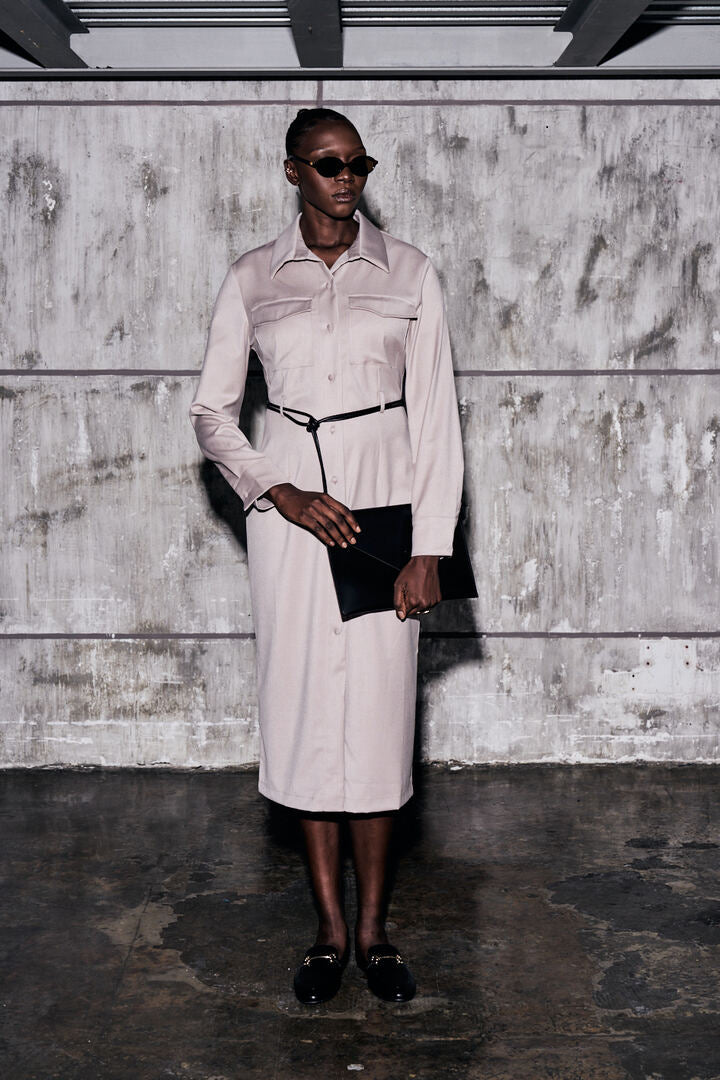 Abito chemisier con cintura