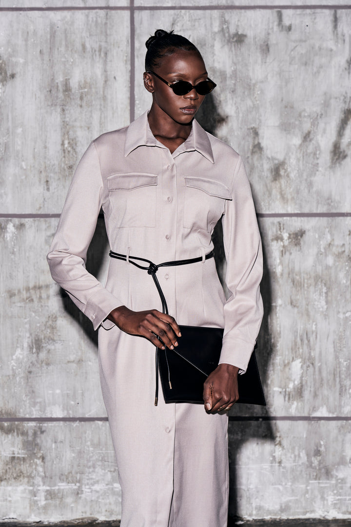 Abito chemisier con cintura