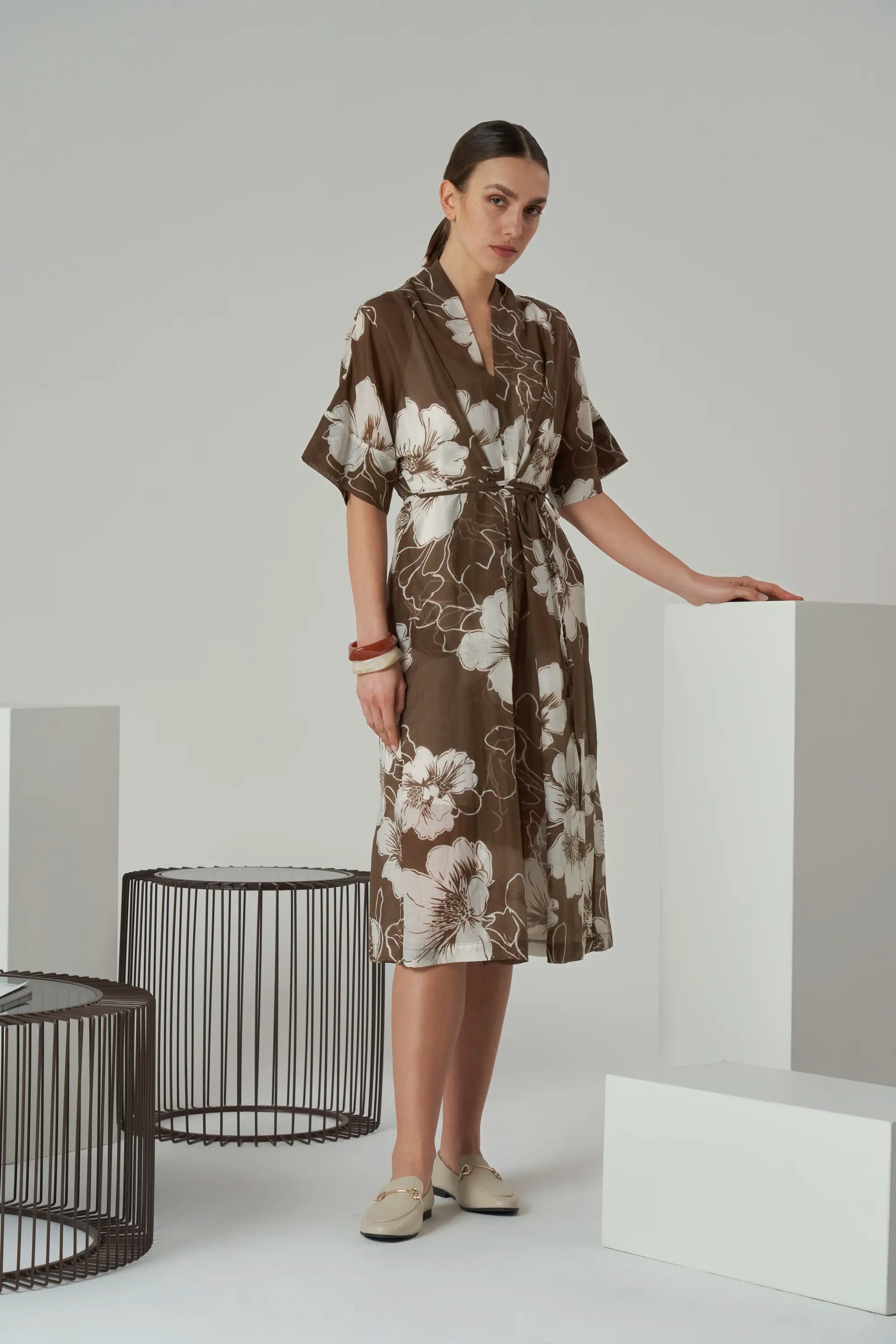 Cotton Silk Printed Dress