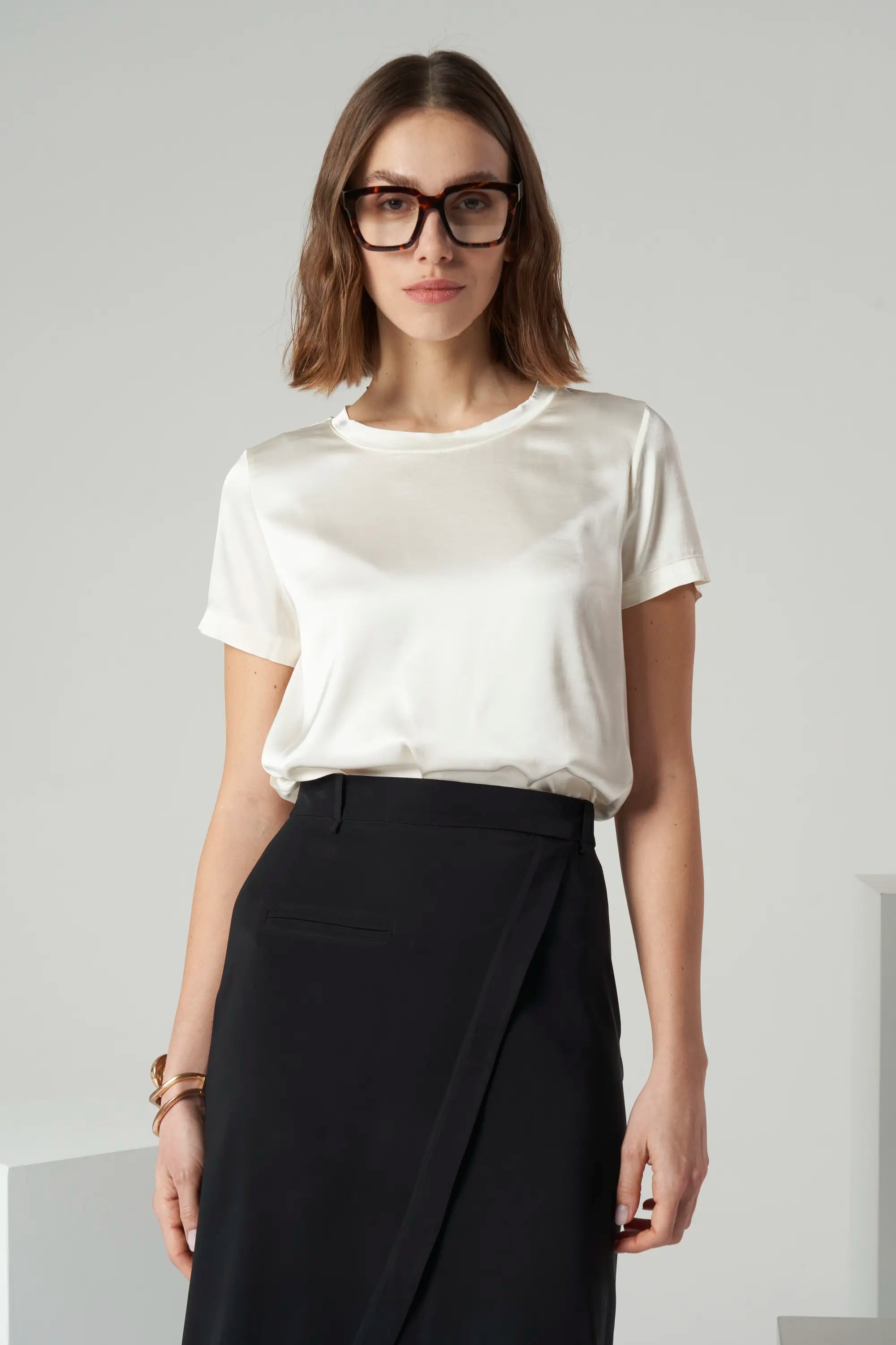 Satin Viscose T-Shirt