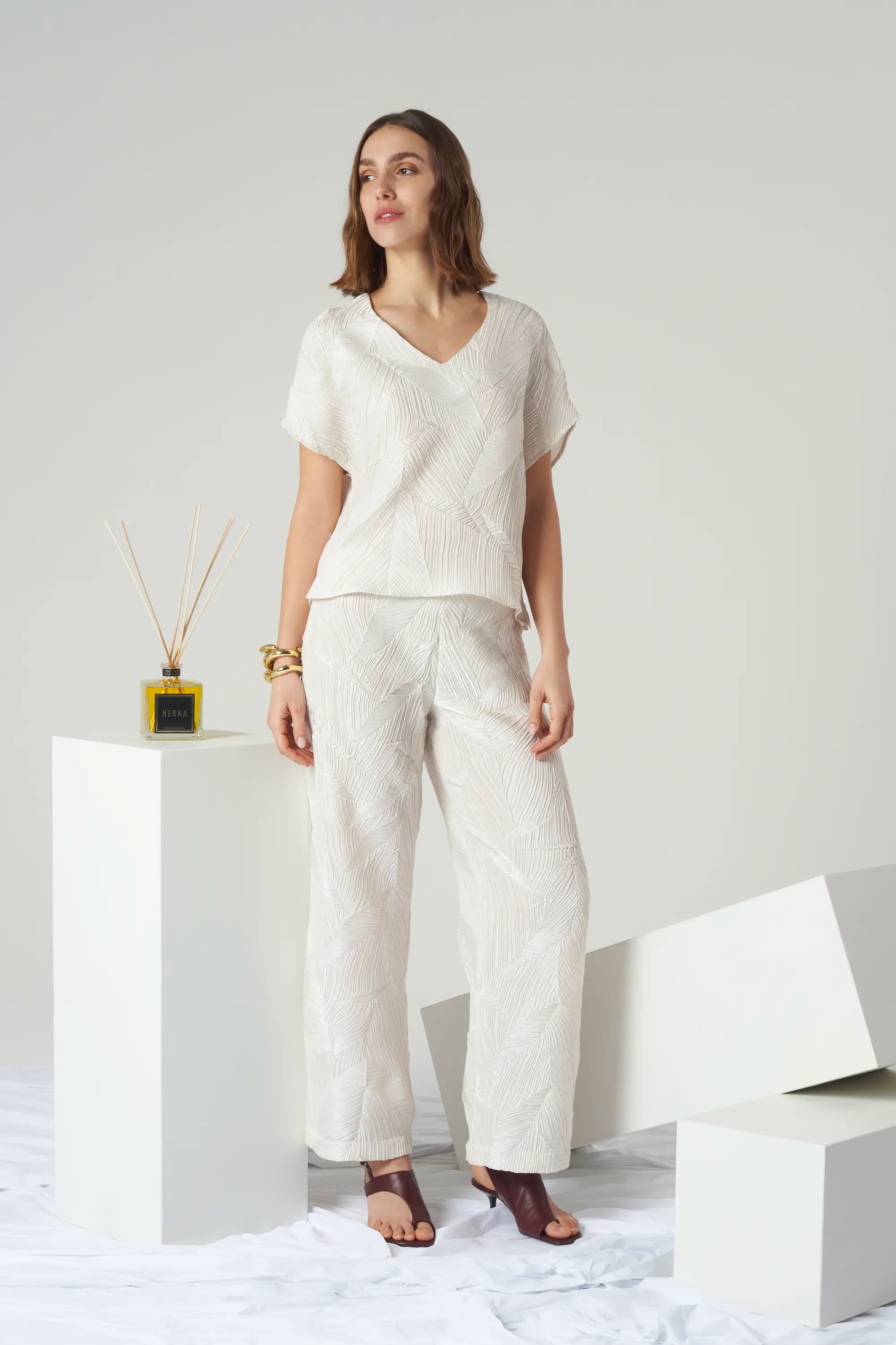 Textured Viscose Top