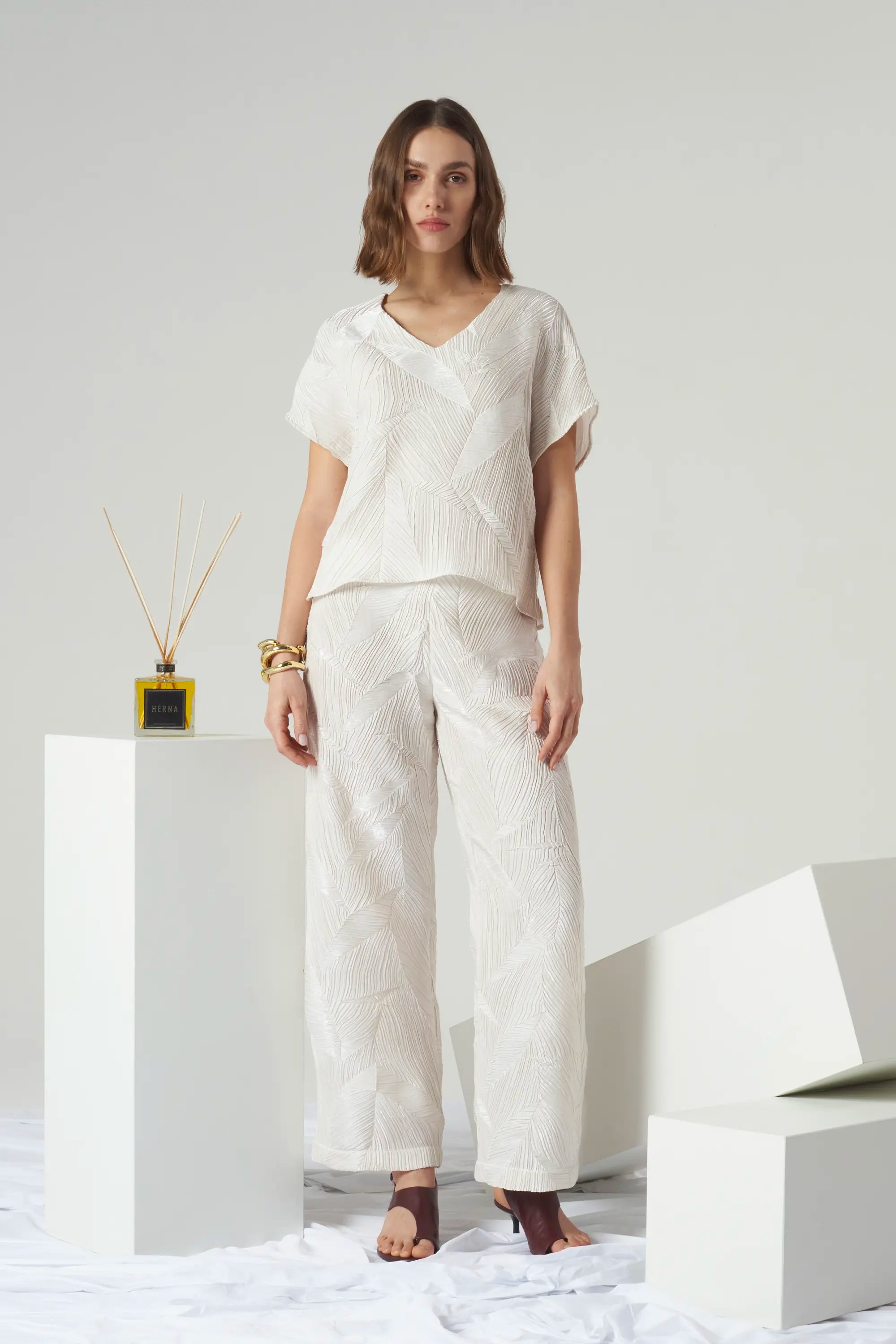 Textured Viscose Top