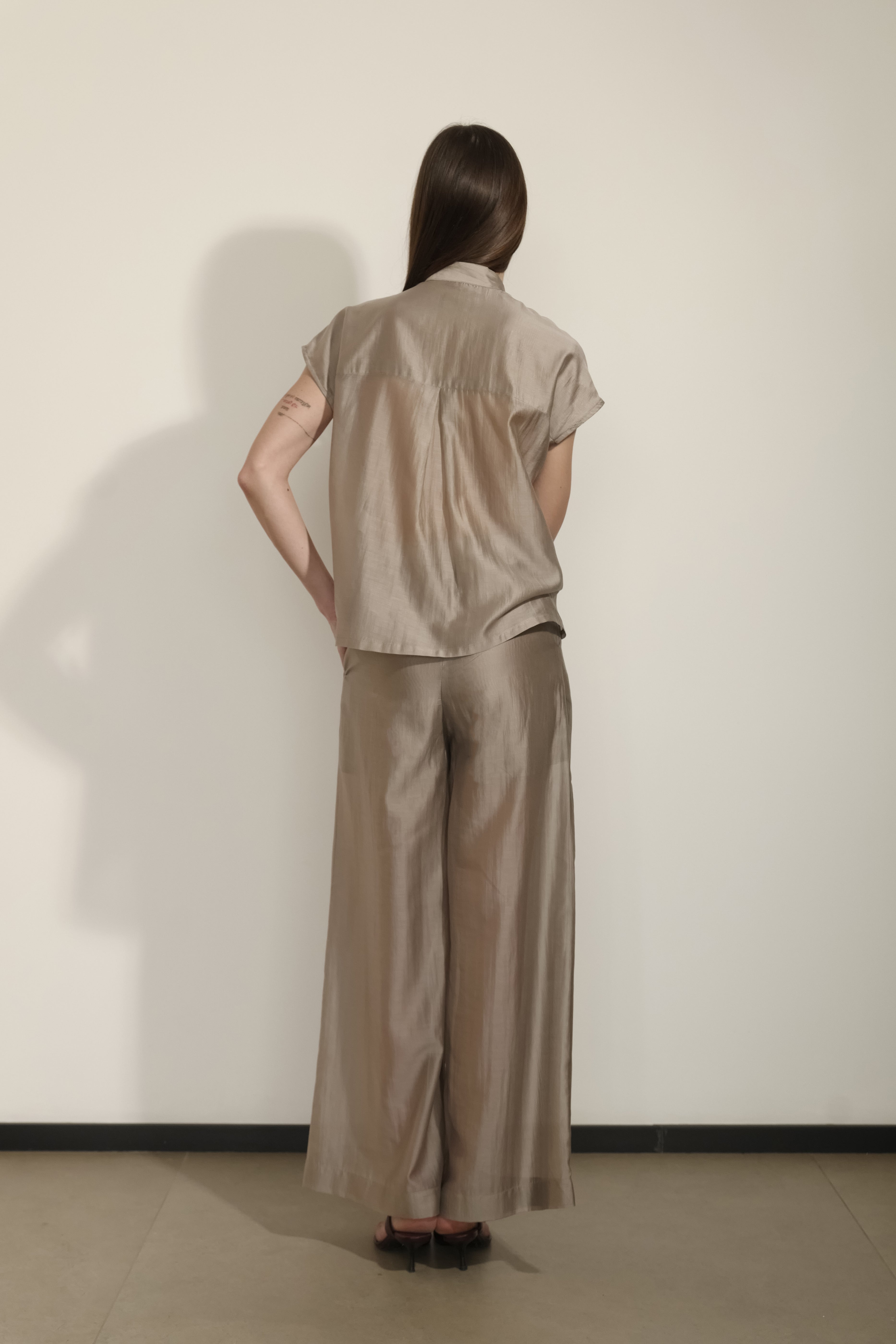PANTALONI DRITTI IN VOILE