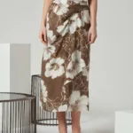 Printed Cotton Silk Skirt