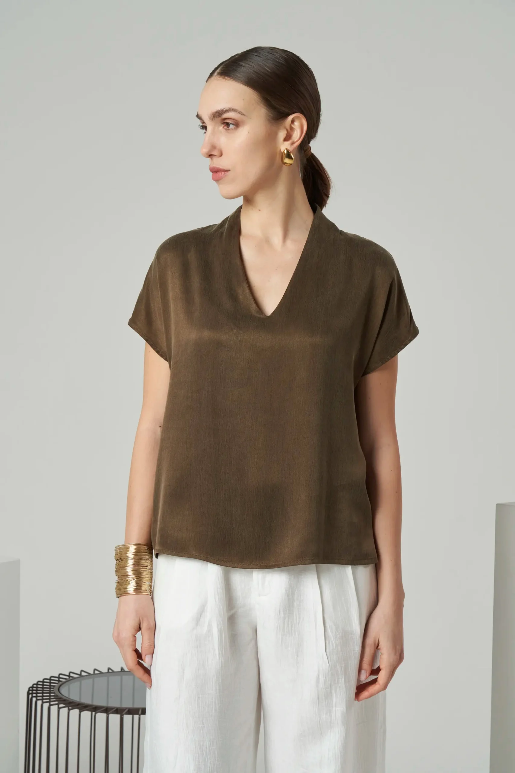 images Cupro Fluid Blouse - Image 1