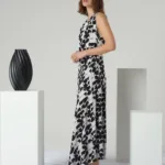 Abstract Print Viscose Dress