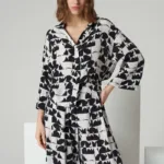 Abstract Print Fluid Shirt