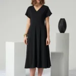 Fluid Viscose Midi Dress